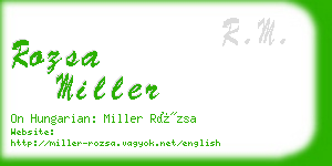 rozsa miller business card